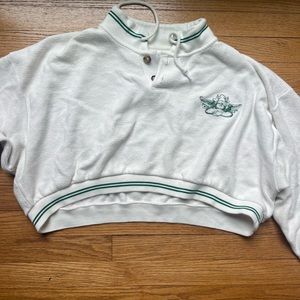 Boys lie Henley cropped sweatshirt